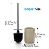 Ceramic Toilet Brush & Holder Set - Freestanding Deep-Cleaning Toilet