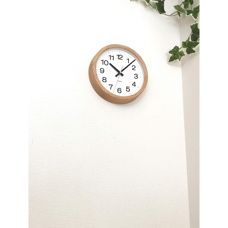 KATOMOKU Muku Clock 16 Oak Wall Clock, Continuous Second Hand,