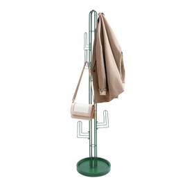 Cbhfmljd Clothing Rack Stand, Cactus Coat Rack Free Standing Coats Racks Cactus Shape Clothing Stand Vintage Coat Racks Hanger Organizer with Stable Round Base for Bedroom, Entryway (Green)