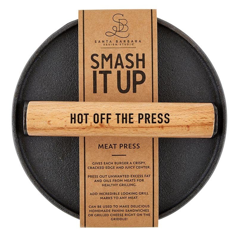 Santa Barbara Design Studio Meat Press Cast Iron Burger Press