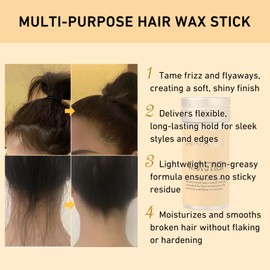 SPRINGSUGAR Hair Wax Stick & Clarifying Shampoo Set-Tame Flyaways, Control Edge, Slick Back hair Pomade Stick and Deep Cleans Styling Build Up-Suitable for Women Men and All Hair Types