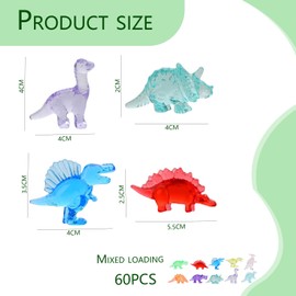 60PCS Mini Dinosaur Figures, Mini Resin Figures Little Animal Figures Small Dinosaur Toys Small Resin Animals For Aquarium Dollhouse Miniature Garden Craft Pot Decorations
