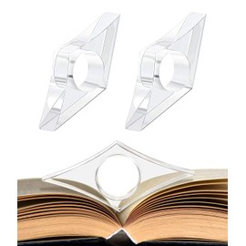 2 Pcs Book Page Holder, Transparent Thumb Book Page Holder, Reading Accessories, Transparent Book Page Holder for Books, Gifts for Readers, Gift for Book Lovers, Gift for Bookworms