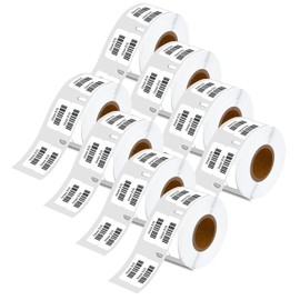 NineLeaf 8 Roll (30000 Labels) Compatible for Dymo 30333 (1/2'' x 1") White Extra-Small 2-Up File Folder Multipurpose Labels for Labelwriter 450 4XL Zebra Desktop Printers, NOT FIT 550 & 5XL