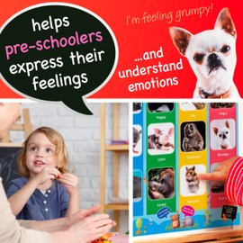 Dealing in Feelings Kids Emotion Chart - Zones of Emotional Regulation Compatible, Toddler Feelings Classroom Poster - Essential Social & Emotional Learning Tool for Home & School