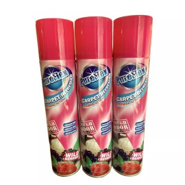Puretex Carpet Refresher Spray, Wild Berries Scent, 10.5 oz (Pack of 3), Foaming