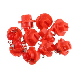 X AUTOHAUX 10pcs DC 12V 0.01A T5 B8.4D Car LED Dashboard Light Red