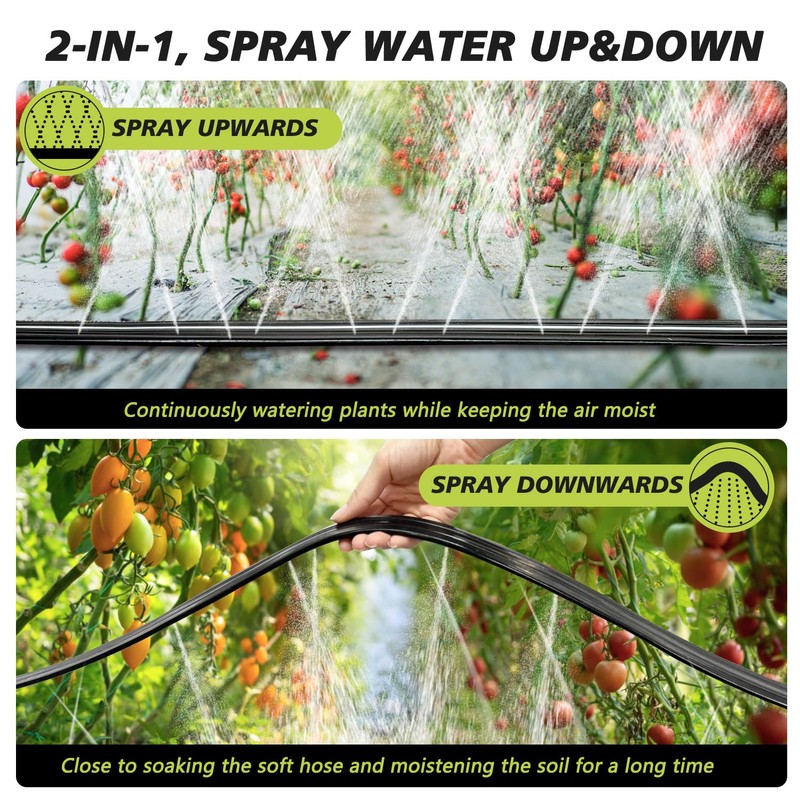 Apgooface Sprinkler Hose with Holes 75 Ft (25 ft 3pack),
