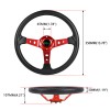 SUTUNG 14" Steering Wheel+Quick Release+Hub Adapter 160H For Mazda Miata