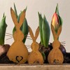Easter Iron Bunny Adornments Easter Crafts Decorations for Lawn Garden