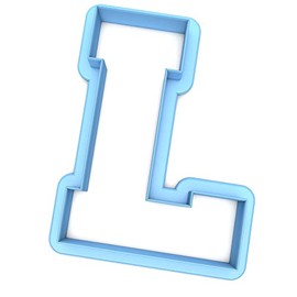 Sweet Prints Inc Varsity Letter L Cookie Cutter - Dishwasher Safe (Small: 3")