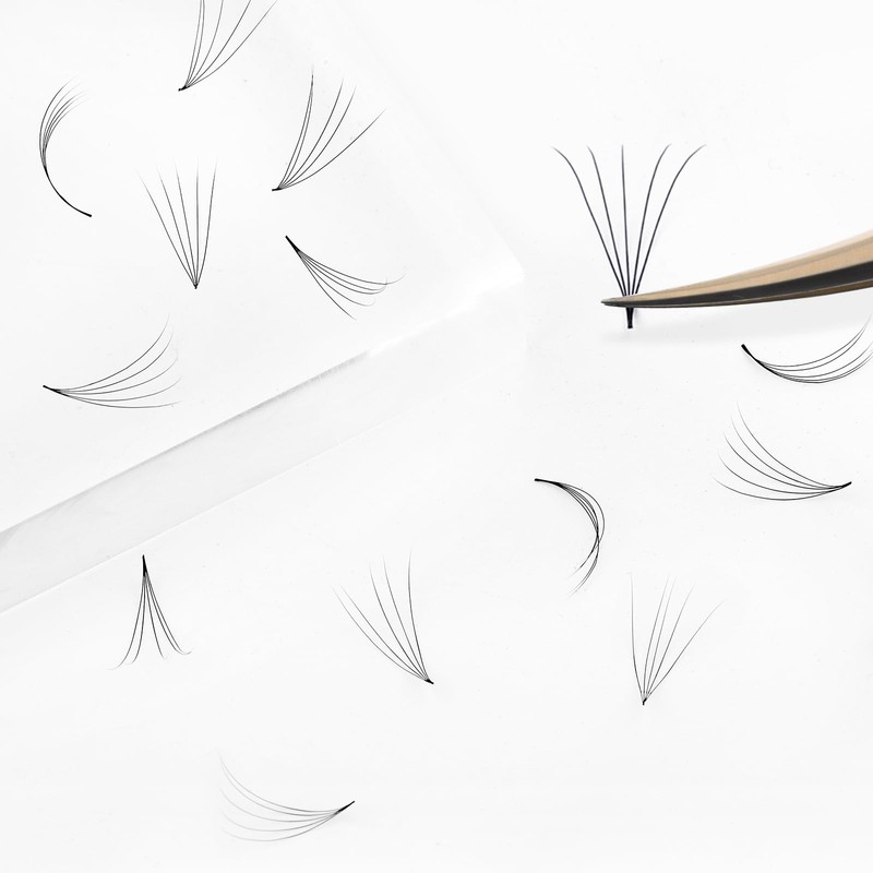 Gemerry Pre-Fanned Volume Eyelashes, Ready-to-Use Fan Eyelash Extension, 5D, 8-15