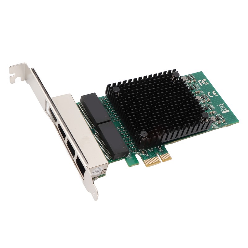 PCIE X1 Ethernet Card 4 Port RJ45 Copper Interface JL82571GB