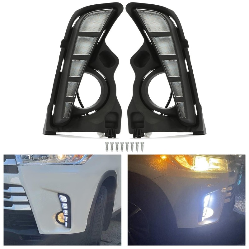 Kojem Front LED Daytime Running Fog Lights Compatible with 2017