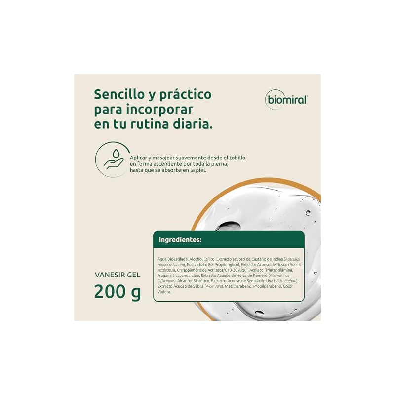 Gel Vanesir 200 gr. No Graso. Adulto. Biomiral