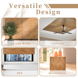 216'' x 35''Natural Reed Wall Panel-Lightweight & Flexible Reed Fencing for Wall Covering, Ceiling Decor, Furniture Accents – DIY-Friendly, Tropical Style for Home & Commercial Spaces (Natural-A)