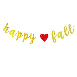 Happy Fall Banner For Harvest Home party Sign Thanksgiving Day Decoration