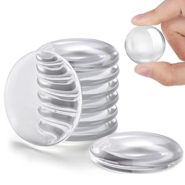 Hantoc Wall Door Stop, Set of 8, Transparent Wall Buffer Protection for Wall and Door, Wall Buffer for Wall Protection, Door Buffer Wall for Door Hinge Door Handle Protection, Diameter 40 mm