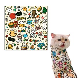 Cat Grooming Wrap Anti-Scratch Adjustable Grooming Bag for Cats, Self-Adherent, Anti-Bite, Anti-Scratch, Anti-EscapePerfect for Nail Clipping, Ear Cleaning, and Teeth Brushing (M)