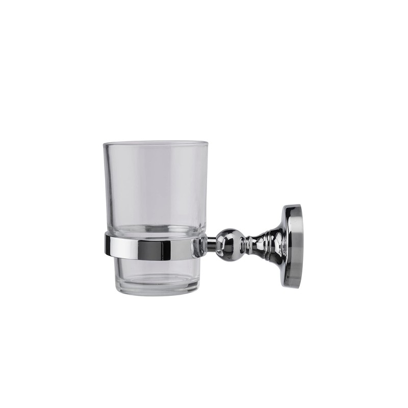 Croydex QM461841 Glue-Fix Worcester Tumbler and Holder, Easy Fit No