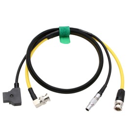 HangTon Power SDI Cable for SmallHD Cine 7 5, Ultrabright 503 703, 703 Bolt Monitor, D-tap to 2-pin, Right Angle BNC, 80cm