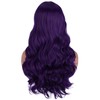RightOn Dark Purple Wig Long Wavy Wig Dark Purple Wavy