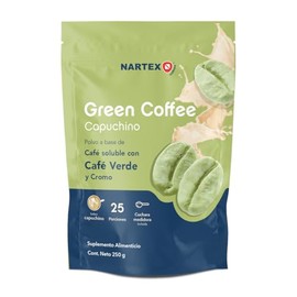 Green Coffee Capuchino con Café Verde + Cromo 250 g, Suplemento Alimenticio en Polvo, Bebida para Rutina Activa y Enfoque Diario, Sin Azúcares Añadidos.