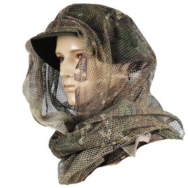 M-Tac Camo Mesh Sniper Veil - Tactical Military Neck Face Head Netting Scarf for Hunting Paintball Wild Photography