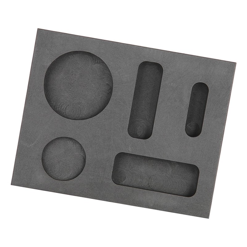 5 Grooves Graphite Ingot Melting Casting Refining Scrap Combo Crucible