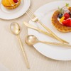 LIYH 102 Pcs Gold Plastic Silverware Cutlery Sets - Disposable