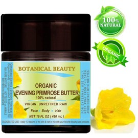 ORGANIC PRIMROSE OIL BUTTER. 100% Natural/RAW/VIRGIN/UNREFINED. 16 Fl oz - 480 ml. for FACE, BODY, HANDS, FEET, NAILS & HAIR and LIP CARE.