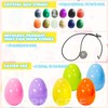 ORNACELE 12PCS Easter Eggs with Crystal Gem Egg Shape Stones