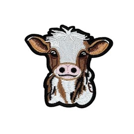 Cow Patch – Cute and Realistic Embroidered Farm Animal Applique for Jackets, Backpacks, Hats, Bags, and DIY Craft Projects