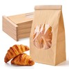 Rovexin Rovexin 50PCS Bakery Bags with Window, 3.54x2.36x9.7 Inches Kraft