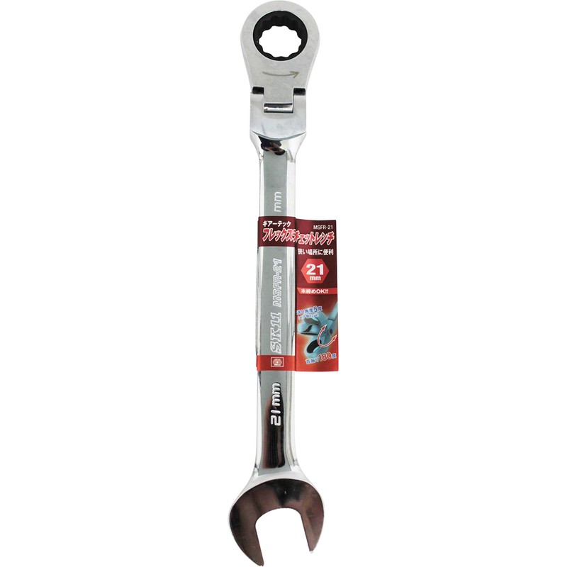 SK11 (SK11) Gear Tech Flex Ratchet Wrench Swivel Type 21mm