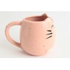 Mino ware Japanese Pottery Mug Cup Cat Shape made in