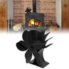 Stove Fan Heat Powered Low Noise Aluminium Alloy 5 Blade