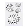 Azeeda 4 x 'Wham Comic-Action-Blase' Temporäre Tattoos - Wasserfest, Hautfreundlich