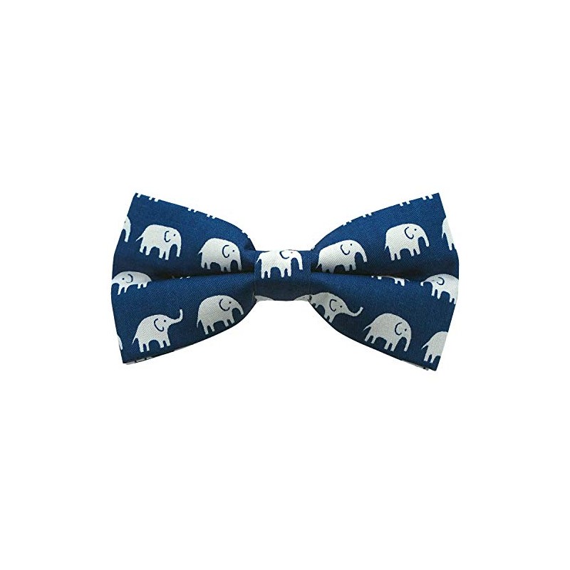 Bowties.jp bd361 Blue Elephant Bowtie, Bowtie, Easy to Wear, blue