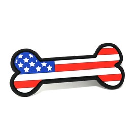 American Flag Dog Bone PVC Rubber Funny Tactical Hook and Loop Patch for Dog Vests and Harnesses