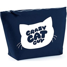 Hippowarehouse Crazy cat guy printed make up cosmetic wash bag 18x19x9cm