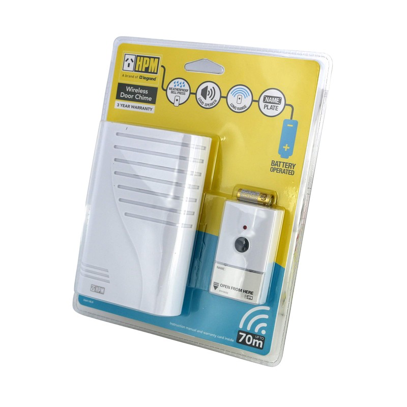 HPM D641 Series Long Range Wireless Door Chime White