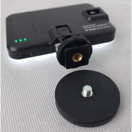 AttachMount LED Camera Light Magnet Threaded 44mm 1/4-20" Rubber Coated