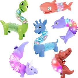 Afufu Mitgebsel Kindergeburtstag 1-10 Jahre, 6 STK Tier Teleskop Leuchtspielzeug Kinder Party, Formwechsel Teleskoprohr Stressabbau Autismus Sensorisches Spielzeug Gastgeschenke für Mädchen Jungen