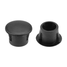 sourcing map Hole Plugs Black Plastic 8mm(5/16-inch) Snap in Locking Hole Tube(7.5-8mm) Steel Furniture Fencing Post Pipe Insert End Caps for Fitness Equipment 50 Pcs