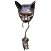 HUSHUI Door Knocker, Cat Door Knocker Sculpture Cat Catch Mouse