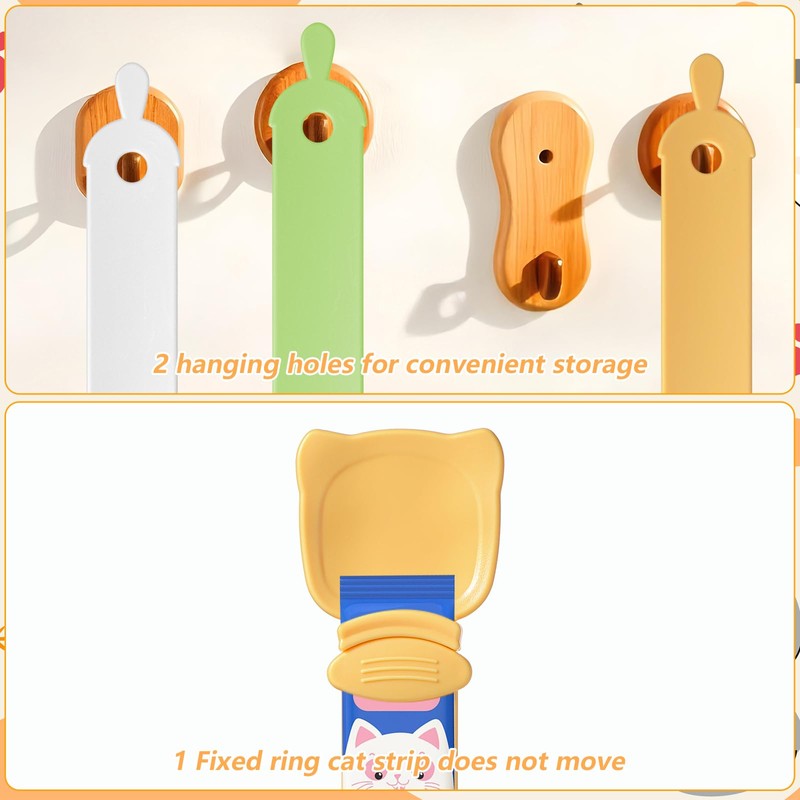 Qianyu 3 Pcs Wet Snack Dispense Spoon Cat Strip Feeder