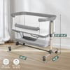 Cowiewie Bassinet Bedside Sleeper, Portable, Breathable, Adjustable Baby Bedside Bassinet
