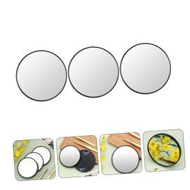 PACKOVE 3Pcs Portable Makeup Mirror Compact Single Sided Magnifying Cosmetic Mirrors for Quick Touch Ups for Travel and Handbag Use Durable