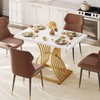 DWVO Modern Dining Table for 4 People 47 Inch Rectangular
